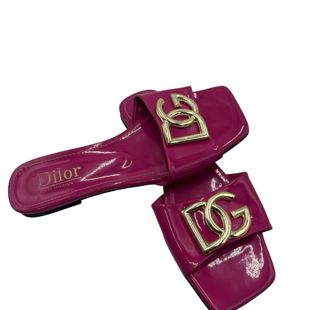 Gold and Pink Sandals with Elegant Design